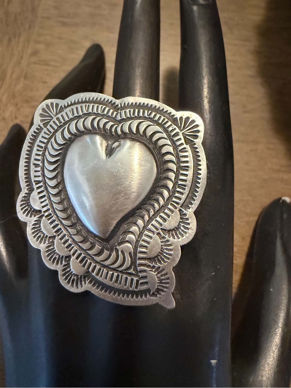 Navajo sterling silver heart ring adjustable